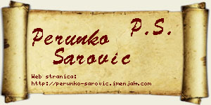 Perunko Šarović vizit kartica